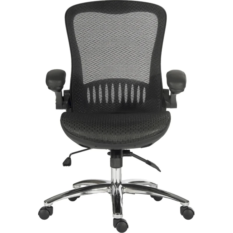 RS PRO Black Mesh Executive Office Chair 150 kg Weight Capacity 180-9716