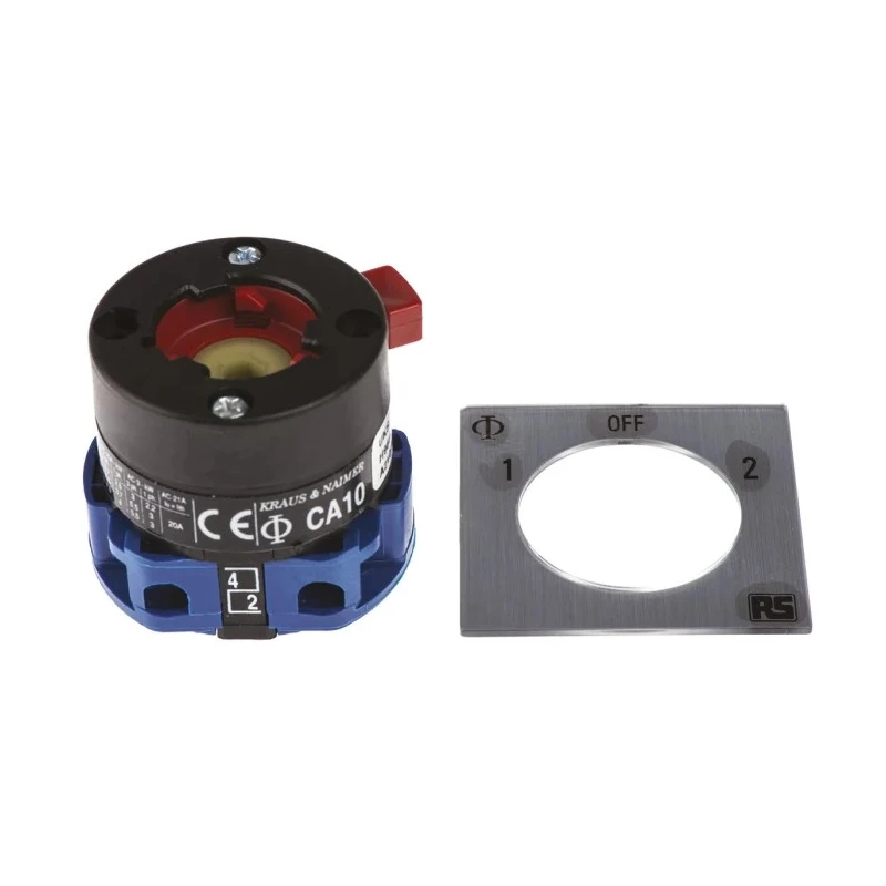 Kraus & Naimer 3 Position 60 ° Rotary Knob Actuator Panel Mount 20A CA10.A210/GBA001.*FT