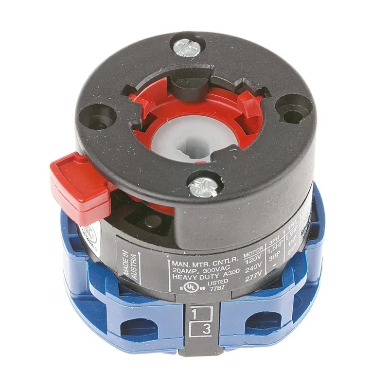 Kraus & Naimer 3 Position 60 ° Rotary Knob Actuator Panel Mount 20A CA10.A210/GBA001.*FT