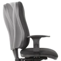 RS PRO Black Fabric Typist Chair Adjustable Height Wheeled Back Adjustable Arms Adjustable BS 5459-2:2000 180-9718