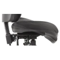 RS PRO Black Fabric Typist Chair Adjustable Height Wheeled Back Adjustable Arms Adjustable BS 5459-2:2000 180-9718