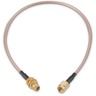 Wurth Elektronik SMA Series RG316 152.4 mm Coaxial Cable 50 Ω, White, Terminated RG316