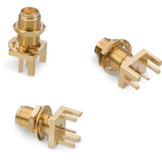 Wurth Elektronik WR-RPSMA Series Coaxial Connector Edge Female SMA 50 Ω Straight Body Solder 63012242124506