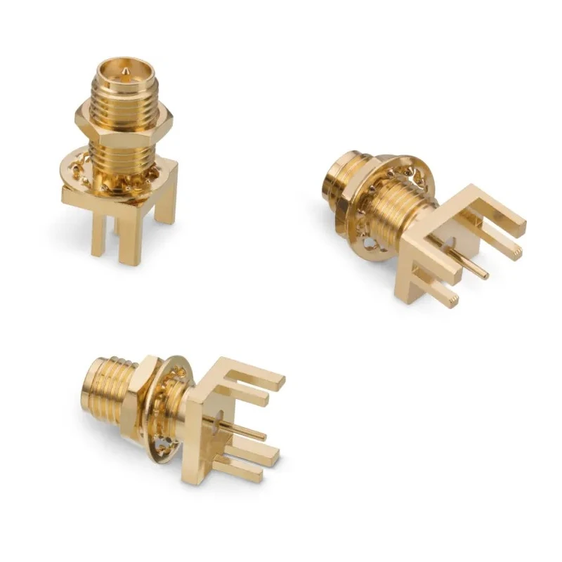 Wurth Elektronik WR-RPSMA Series Coaxial Connector Edge Female SMA 50 Ω Straight Body Solder 63012242124506