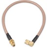 Wurth Elektronik SMA Series RG142 White Polytetrafluoroethylene Jacketed 152.4 mm 50 Ω Terminated Coaxial Cable RG142