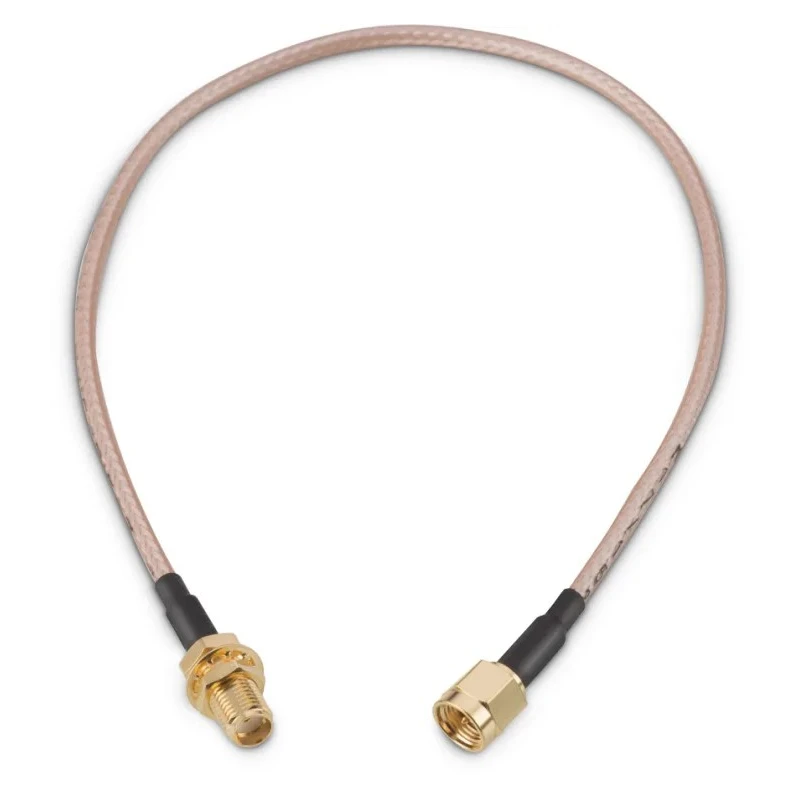 Wurth Elektronik SMA Series RG316 Coaxial Cable 152.4 mm Length 50 Ω 250V AC White Jacket Terminated RG316