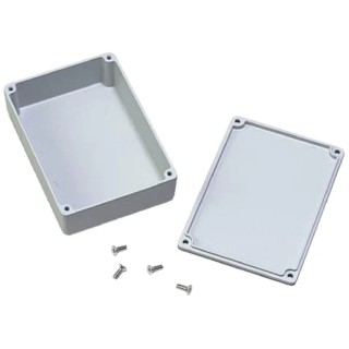 Takachi Electric Industrial Black, Light Grey Die Cast Aluminium Electrical Enclosure IP40 27mm x 60mm x 40mm TD4-6-3N