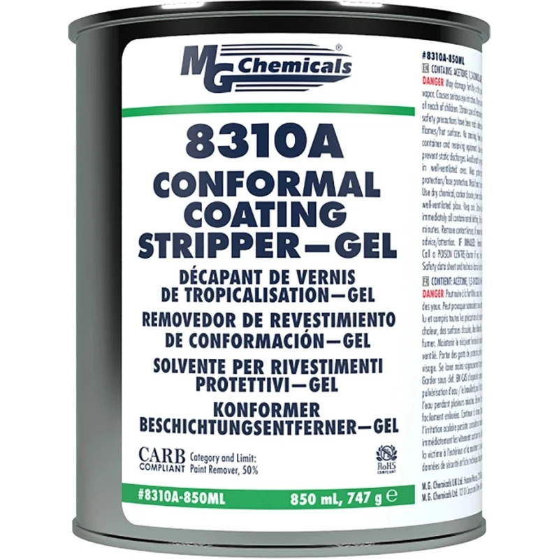 MG Chemicals Clear Acrylic Conformal Coating Remover 850 ml Tin 8310A-850ML