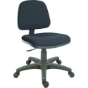 RS PRO Black Fabric Typist Chair Ergonomic Adjustable Height 150 kg Gas Lift 46x46 cm Seat 180-9725
