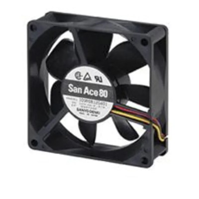 Sanyo Denki 109R Series Axial Fan 12V DC 2.16W 180mA 72m³/h 80mm x 80mm x 25mm 109R0812S401