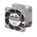 Sanyo Denki Axial Fan 12V DC 24.4 CFM 7.8 W 650 mA Max 40 mm Square Frame Ball Bearing 9GE0412P3J03