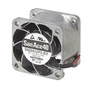 Sanyo Denki Axial Fan 12V DC 24.4 CFM 7.8 W 650 mA Max 40 mm Square Frame Ball Bearing 9GE0412P3J03