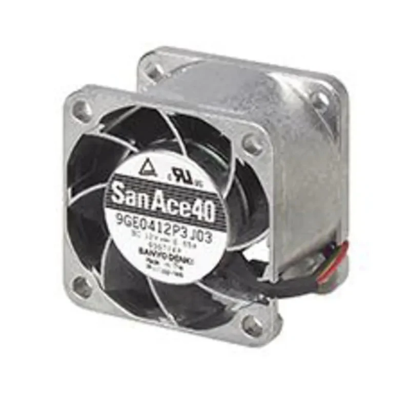 Sanyo Denki Axial Fan 12V DC 24.4 CFM 7.8 W 650 mA Max 40 mm Square Frame Ball Bearing 9GE0412P3J03