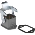 HARTING Han A Range Heavy Duty Power Connector Housing Bulkhead Mount Die Cast Zinc IP67, IP65, IP44 3A 09200030301