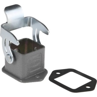 HARTING Han A Range Heavy Duty Power Connector Housing Bulkhead Mount Die Cast Zinc IP67, IP65, IP44 3A 09200030301