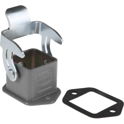 HARTING Han A Range Heavy Duty Power Connector Housing Bulkhead Mount Die Cast Zinc IP67, IP65, IP44 3A 09200030301