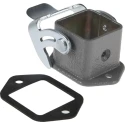 HARTING Han A Range Heavy Duty Power Connector Housing Bulkhead Mount Die Cast Zinc IP67, IP65, IP44 3A 09200030301
