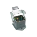 HARTING Han A Range Heavy Duty Power Connector Housing Bulkhead Mount Die Cast Zinc IP67, IP65, IP44 3A 09200030301