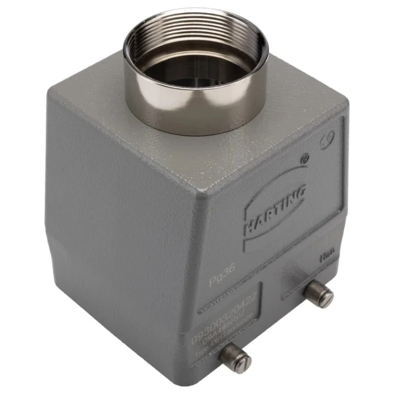 HARTING Heavy Duty Power Connector Hood 2 Lever, Han B Series, Model 9300320422, IP65, PG36 Thread, Germany 9300320422