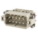 HARTING Heavy Duty Power Connector Insert 16A 600V Han A Series Male 10 Contacts 09200102612
