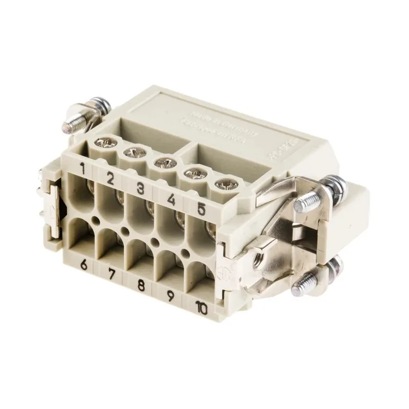 HARTING Heavy Duty Power Connector Insert 16A 600V Han A Series Male 10 Contacts 09200102612