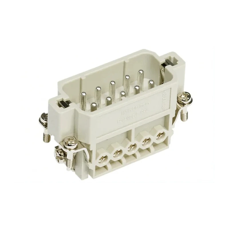HARTING Heavy Duty Power Connector Insert 16A 600V Han A Series Male 10 Contacts 09200102612