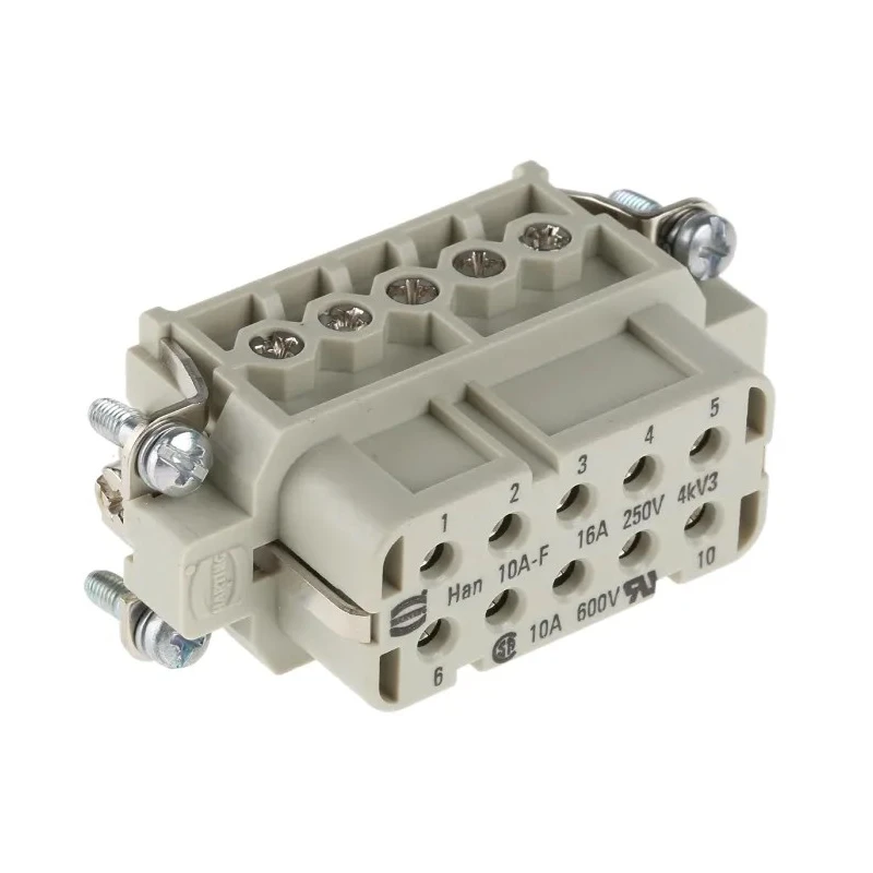 HARTING Heavy Duty Power Connector Insert 16A 600V Han A Series Female 10 Contacts 09200102812