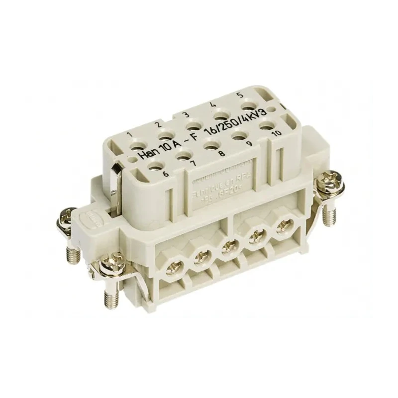 HARTING Heavy Duty Power Connector Insert 16A 600V Han A Series Female 10 Contacts 09200102812