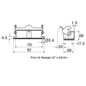 HARTING Heavy Duty Power Connector Insert 16A 600V Han A Series Female 10 Contacts 09200102812