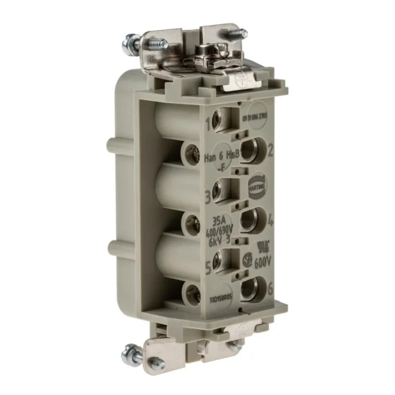 HARTING Heavy Duty Power Connector Insert 35A 690V Han HSB Series Female 7 Contacts 09310062701