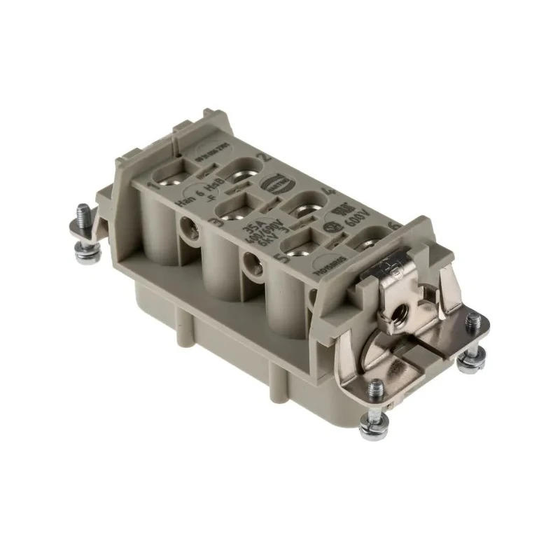 HARTING Heavy Duty Power Connector Insert 35A 690V Han HSB Series Female 7 Contacts 09310062701