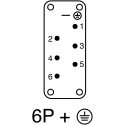 HARTING Heavy Duty Power Connector Insert 35A 690V Han HSB Series Female 7 Contacts 09310062701