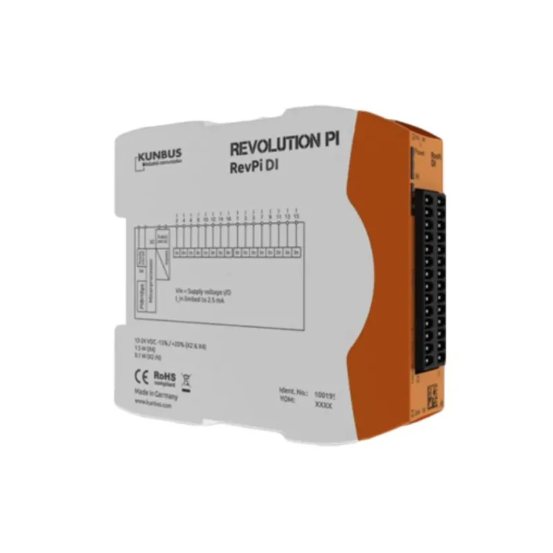 Revolution PI PLC I/O Module RevPI DI 16I Series for Use with Revolution Pi Core, Revolution Pi Connect 12, 24V dc PR100195