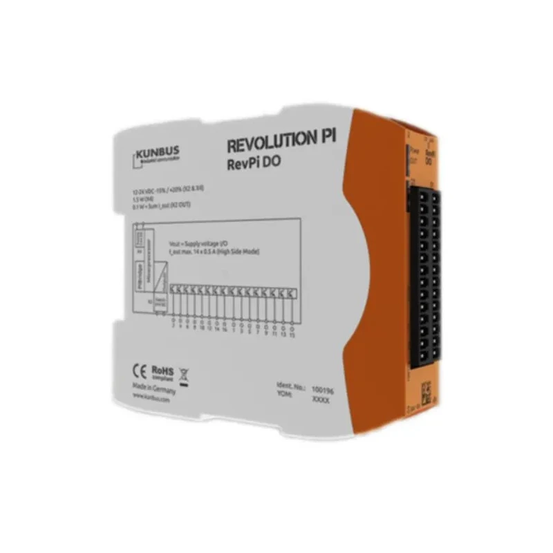 Revolution PI PLC I/O Module RevPI DO 16O Series, 12-24V DC, IP20, Industrial Digital Output Module PR100196
