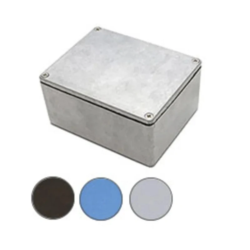 Deltron Flanged Black Aluminium Enclosure IP66, 55 mm x 115 mm x 90 mm 