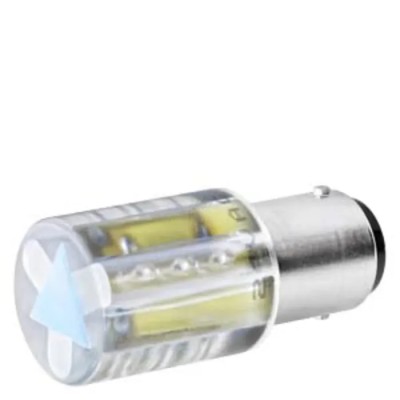 Siemens 8WD44 Series LED Bulbs, LED Bulb 24V AC/DC, Base Mount, IP65, Blue Housing 