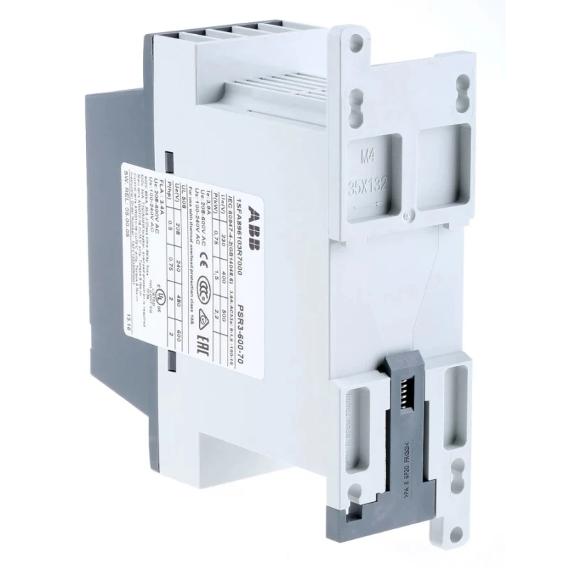 ABB PSR 600V AC 1.5 kW 3 Phase Soft Starter DIN Rail Mount IP20 