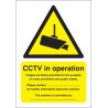 RS PRO Polypropylene CCTV Sign English Rigid 210 mm x 148 mm 181-2222