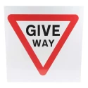 RS PRO Plastic Give Way Road Traffic Sign, Symbol Legend, 450 mm x 450 mm, Red and Black 181-2261