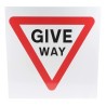 RS PRO Plastic Give Way Road Traffic Sign, Symbol Legend, 450 mm x 450 mm, Red and Black 181-2261