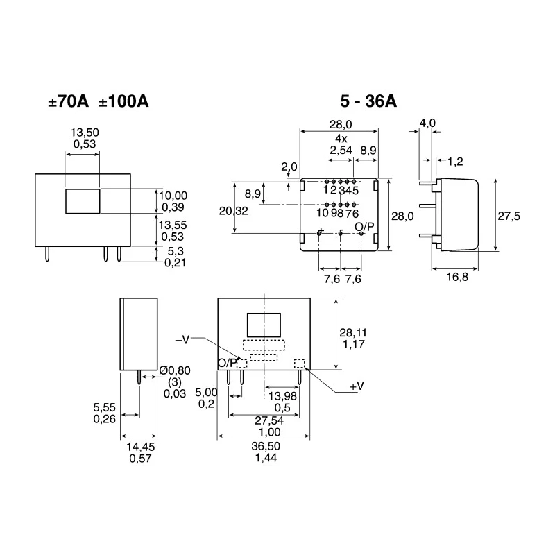 Honeywell Technologies CSNP Series Current Sensor 90A 12-15V DC Supply CSNP661