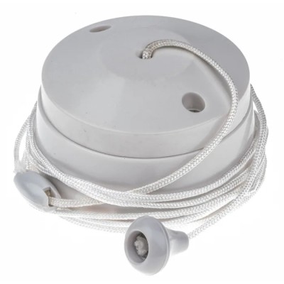 MK Electric White 6A Ceiling Mount Pull Cord Switch 2 Way 3192 WHI