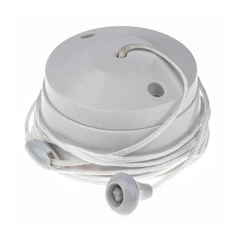MK Electric White 6A Ceiling Mount Pull Cord Switch 2 Way 3192 WHI