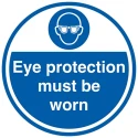 RS PRO Vinyl Mandatory Sign Eye Protection Must Be Worn 450mm Diameter 181-2266