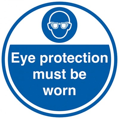 RS PRO Vinyl Mandatory Sign Eye Protection Must Be Worn 450mm Diameter 181-2266
