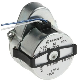 Crouzet AC Geared Motor Clockwise Ovoid, 3 W Power Rating, 1 Phase, 230V Supply Voltage, Panel Mounting 82334751