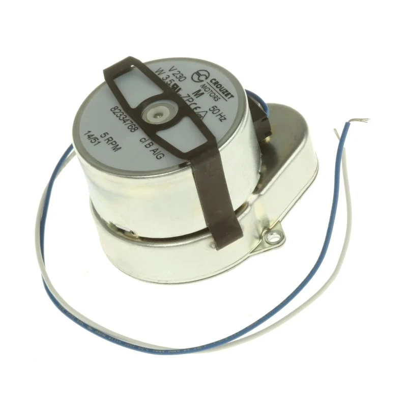 Crouzet 3 W 230V Clockwise Synchronous AC Geared Motor, Panel Mounting, Steel Shaft 4mm 10mm Length 41.65mm Depth 82334768