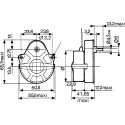 Crouzet 3 W 230V Clockwise Synchronous AC Geared Motor, Panel Mounting, Steel Shaft 4mm 10mm Length 41.65mm Depth 82334768