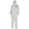 Skytec White Disposable Coverall Overall Unisex Chemical Resistant Polypropylene Size L PDS1B/HS1000/WH3