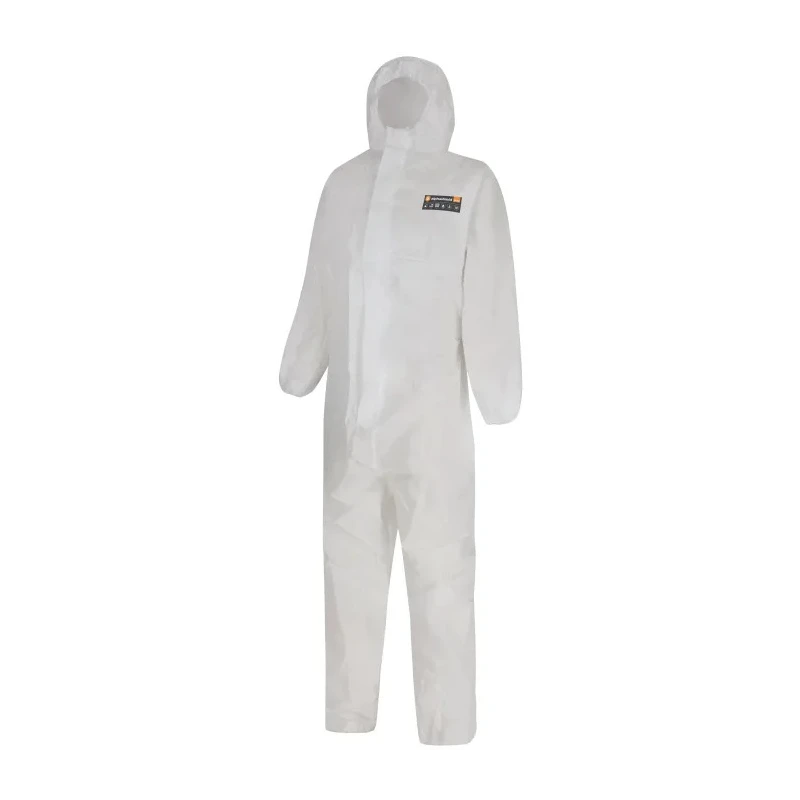Skytec White Disposable Coverall Overall Unisex Chemical Resistant Polypropylene Size L PDS1B/HS1000/WH3